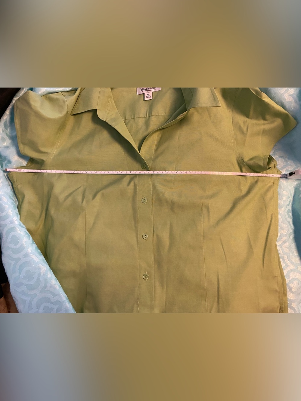 Coldwater Creek Lime Green Button Front Blouse - Picture 8 of 8